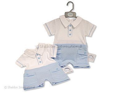 Baby Boys Faux 2 Pcs Set With Pockets