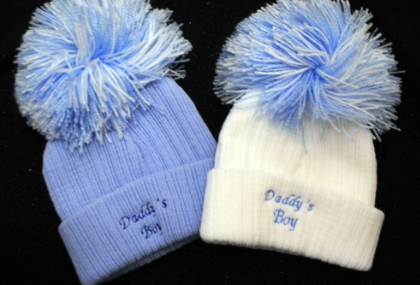 Mummy's Boy Pom Hat- White 0-6m (copy)