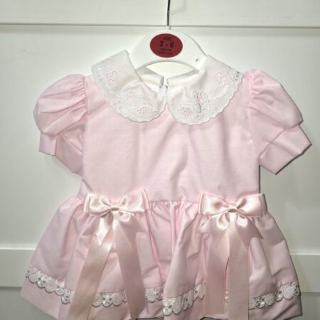 Baby Girls Pink Bow Dress