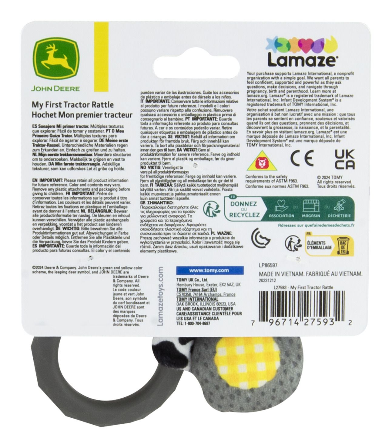 Lamaze John Deere My First Tractor Rattle Lamaze John Deere My First Tractor Rattle