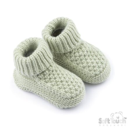 Blue Ribbed Bootees (copy)