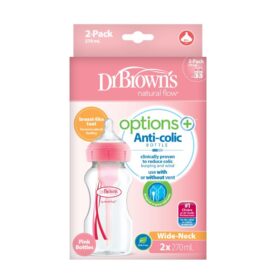 Dr Brown’s Options+ Bottle Pink 270ml 2pk