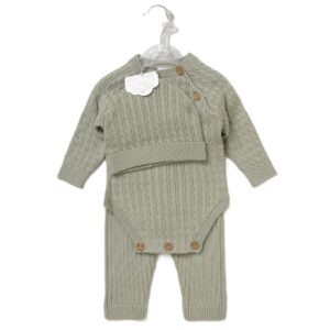 Sage Green True Knit 3 Piece Outfit