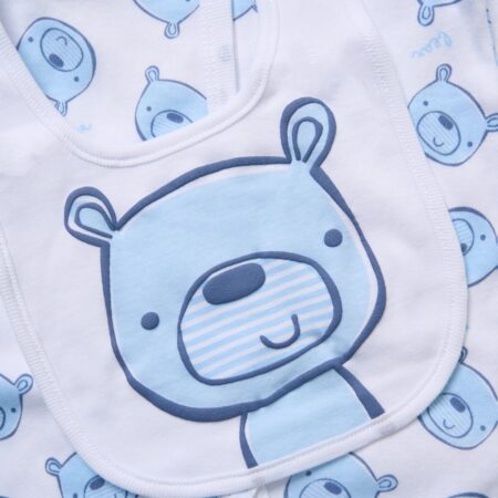 Baby Boys Teddy 6 Piece Mesh Bag Gift Set