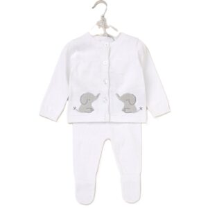 Baby Unisex Elephant Knitted 2 Piece Outfit