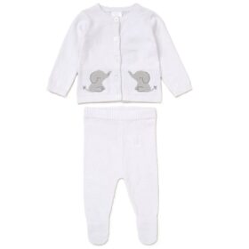 Baby Unisex Elephant Knitted 2 Piece Outfit