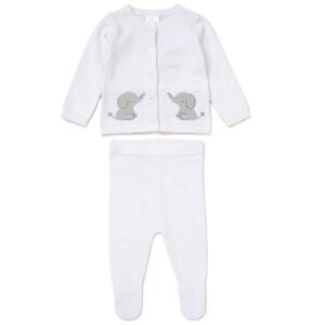 Baby Unisex Elephant Knitted 2 Piece Outfit