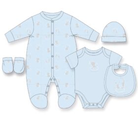 Baby Boys Teddy 6 Piece Mesh Bag Gift Set (copy)