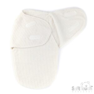 White Chenille Cellular Swaddle Wrap