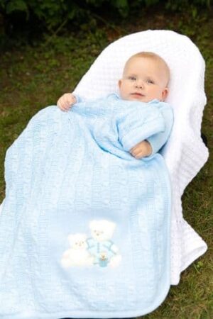 Dandelion 3 Bears Baby Shawl- White (copy)