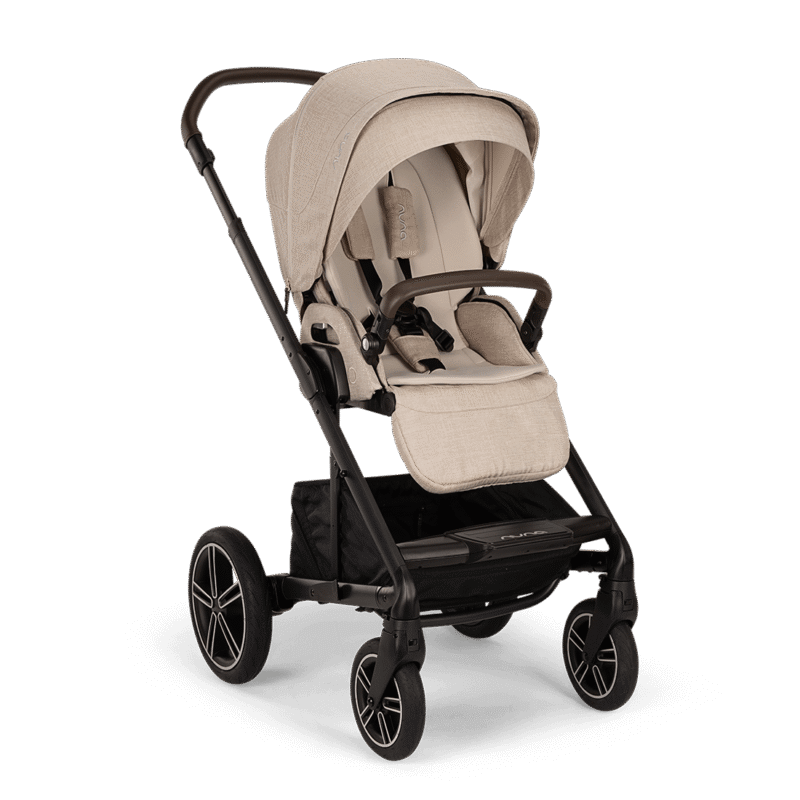 Nuna Mixx™ Next + Mixx™ Next Carry Cot + Arra™ Flex + Base Curv Travel System- Biscotti