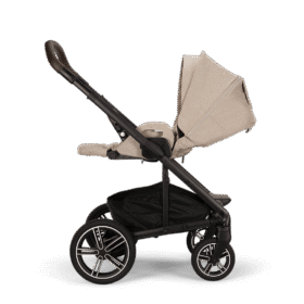 Nuna Mixx™ Next + Mixx™ Next Carry Cot + Arra™ Flex + Base Curv Travel System- Biscotti