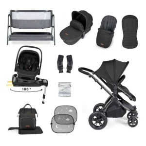 Stomp Luxe Nimbus Spin I-size Travel System & Home 14 Piece Bundle