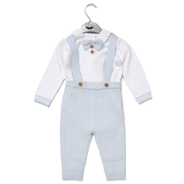 Baby Boys Knitted Bow Tie Bodysuit & Trousers With Braces (copy)