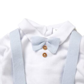 Baby Boys Knitted Bow Tie Bodysuit & Trousers With Braces (copy)
