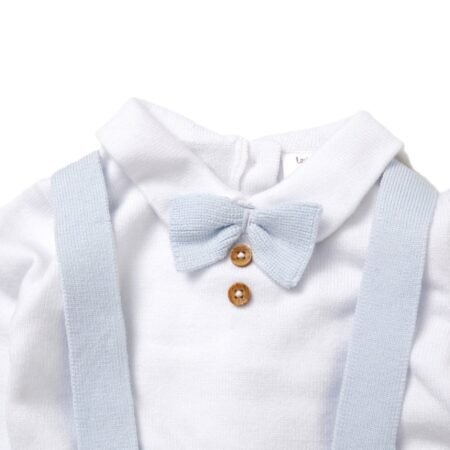 Baby Boys Knitted Bow Tie Bodysuit & Trousers With Braces (copy)