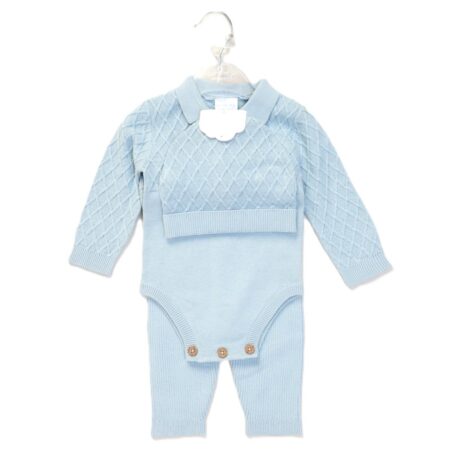 Baby Sky True Knit 3 Piece Outfit