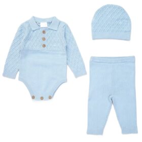 Baby Sky True Knit 3 Piece Outfit