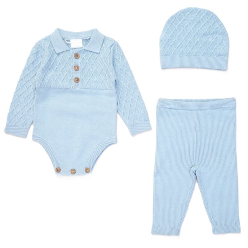 Baby Sky True Knit 3 Piece Outfit