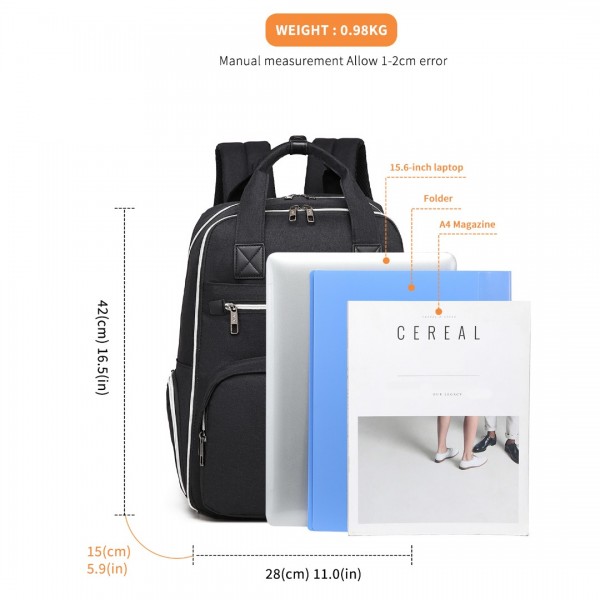 Wide Open Designed Baby Changing Backpack - Black (copy) Wide Open Designed Baby Changing Backpack - Black (copy)