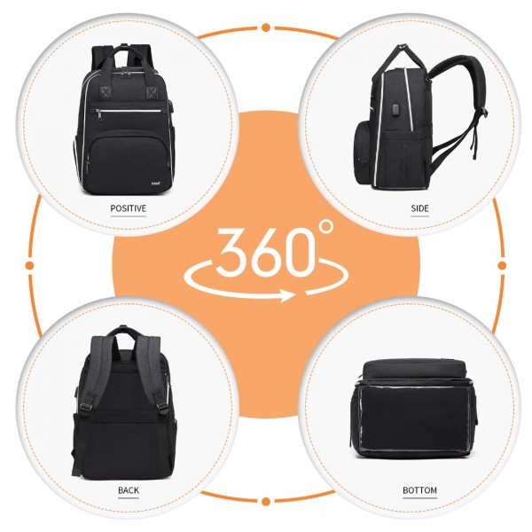 Wide Open Designed Baby Changing Backpack - Black (copy) Wide Open Designed Baby Changing Backpack - Black (copy)