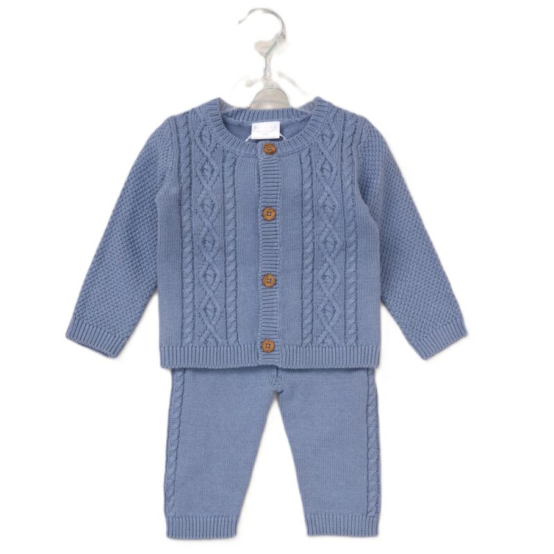 Baby Boys Knitted Bow Tie Bodysuit & Trousers With Braces (copy)