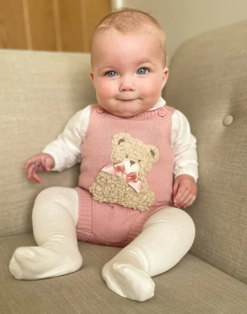 Pex Girls Bear Outfit Dusky Pink