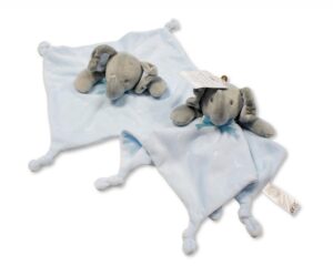 Elephant Baby Comforter - Blue/grey