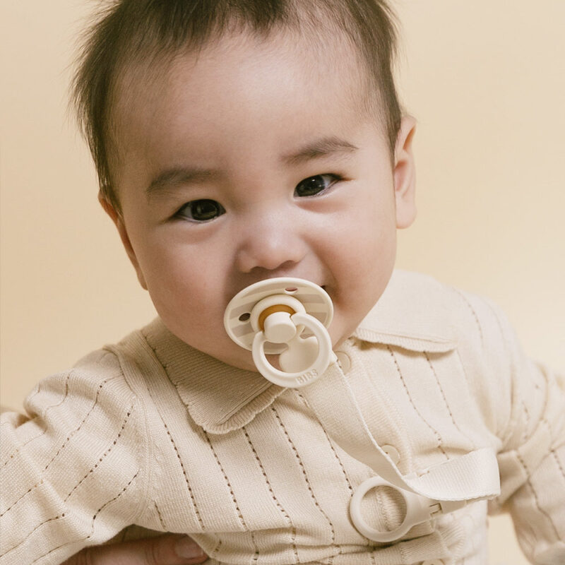 Bibs Pacifier Clip Loop - Blush (copy)