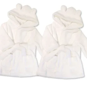 Supersoft Baby Dressing Gown/ Robe -white