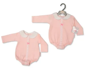 Baby Girls Romper With Lace And Bow