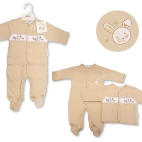 Baby Boys Velour 2 Pcs Set With Smocking - Prince (copy)