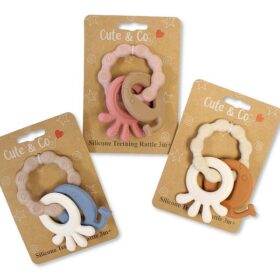 Baby Silicone Teether Toy – Set Of 3