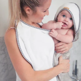 Sweet Dreams Cuddledry Handsfree Bamboo Towel- Grey