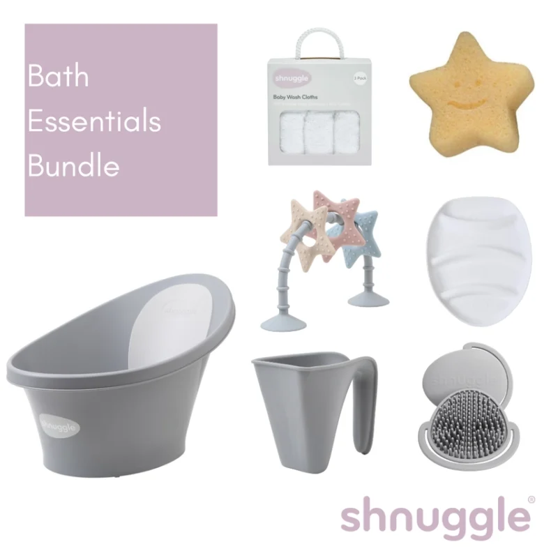 Shnuggle Exclusive Bath Essentials Bundle- Grey