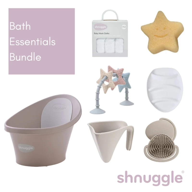 Shnuggle Exclusive Bath Essentials Bundle- Taupe