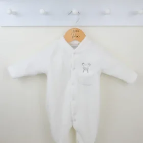 Pex Fluffy Mouse Sleepsuit- White