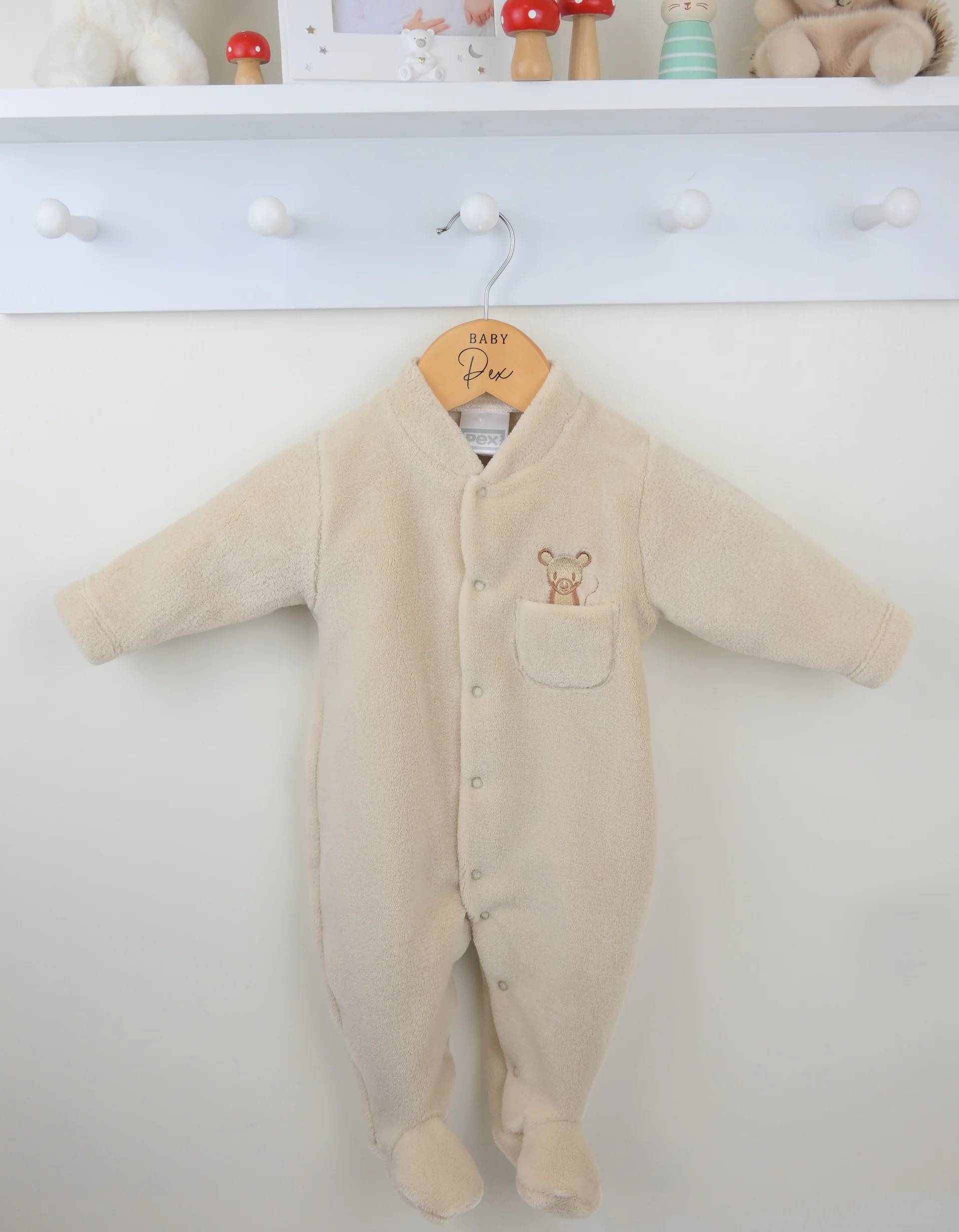 Pex Fluffy Mouse Sleepsuit- Natural Pex Fluffy Mouse Sleepsuit- Natural