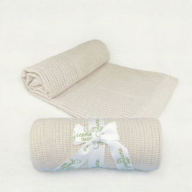 Baby Bamboo Cotton Cellular Blanket – 90x75cm- Pale Pink (copy)