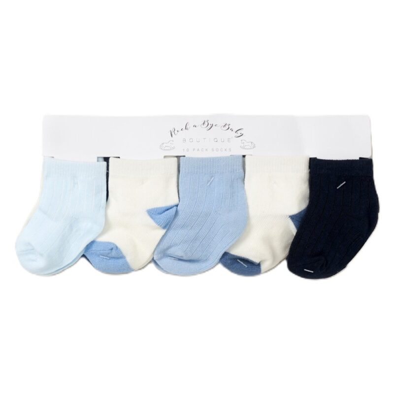Baby Boys 10 Pack Ribbed Socks (0-12 Months)