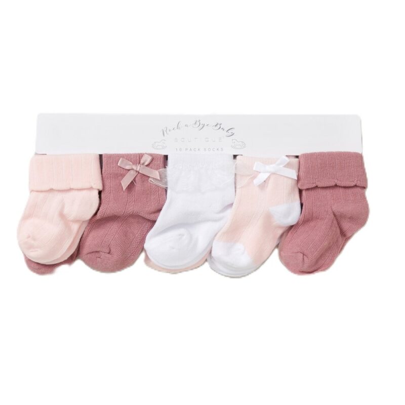 Baby Girls 10 Pack Ribbed Socks (0-12 Months)