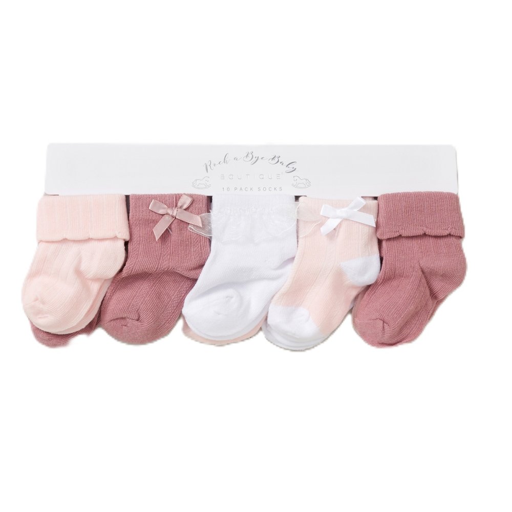 Baby Girls 10 Pack Ribbed Socks (0-12 Months) Baby Girls 10 Pack Ribbed Socks (0-12 Months)