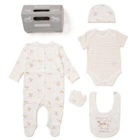 Baby Unisex “welcome Little One” 6 Piece Mesh Bag Gift Set