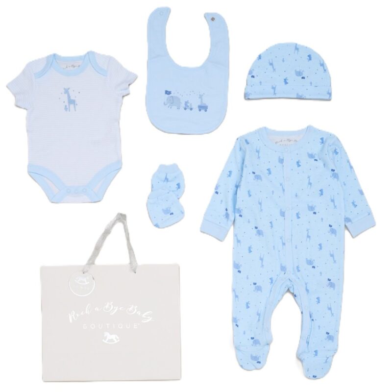 Baby Boys Elephant 6 Piece Mesh Bag Gift Set (copy)