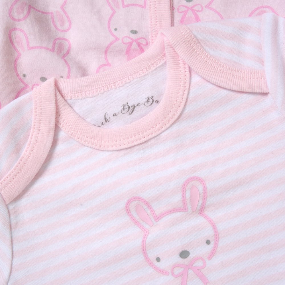 Baby Girls Bunny 6 Piece Mesh Bag Gift Set Baby Girls Bunny 6 Piece Mesh Bag Gift Set