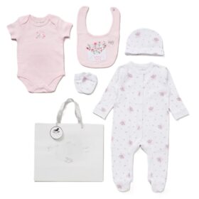 Baby Girls Little Love 6 Piece Mesh Bag Gift Set