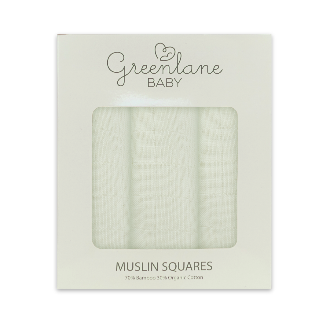 Greenlane Baby 3 Pack Bamboo/organic Cotton Muslin Squares 70x70cm – Marshmallow Greenlane Baby 3 Pack Bamboo/organic Cotton Muslin Squares 70x70cm – Marshmallow