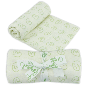 Baby Bamboo/organic Cotton Swaddle 120cm – Heart