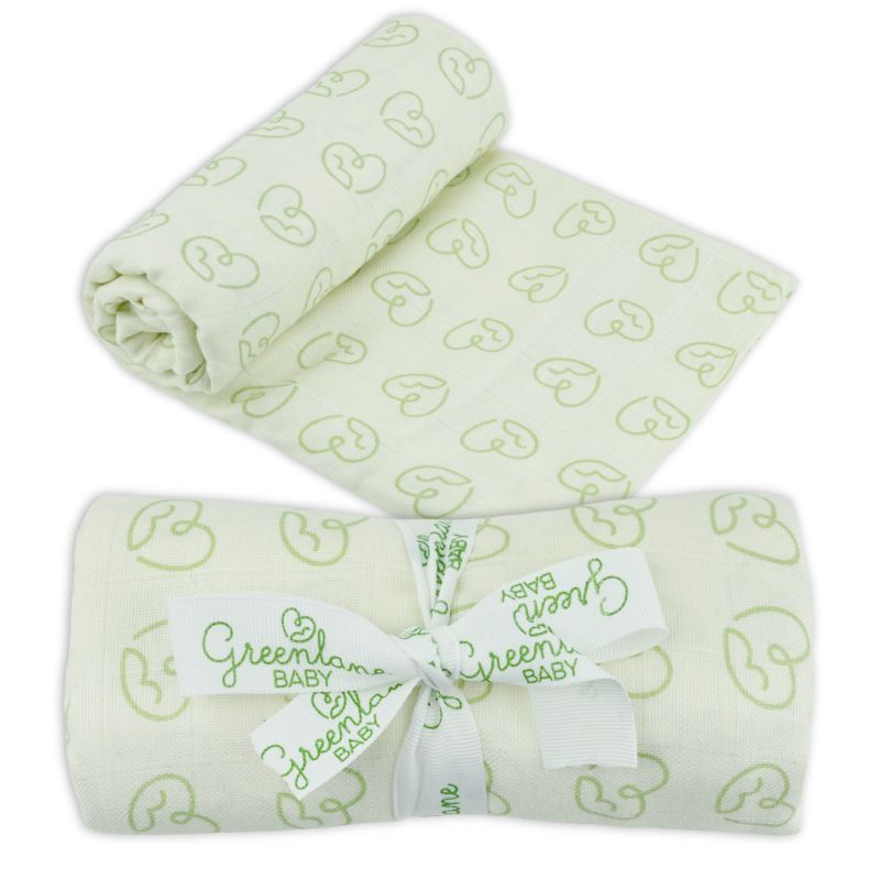 Baby Bamboo/organic Cotton Swaddle 120cm – Heart