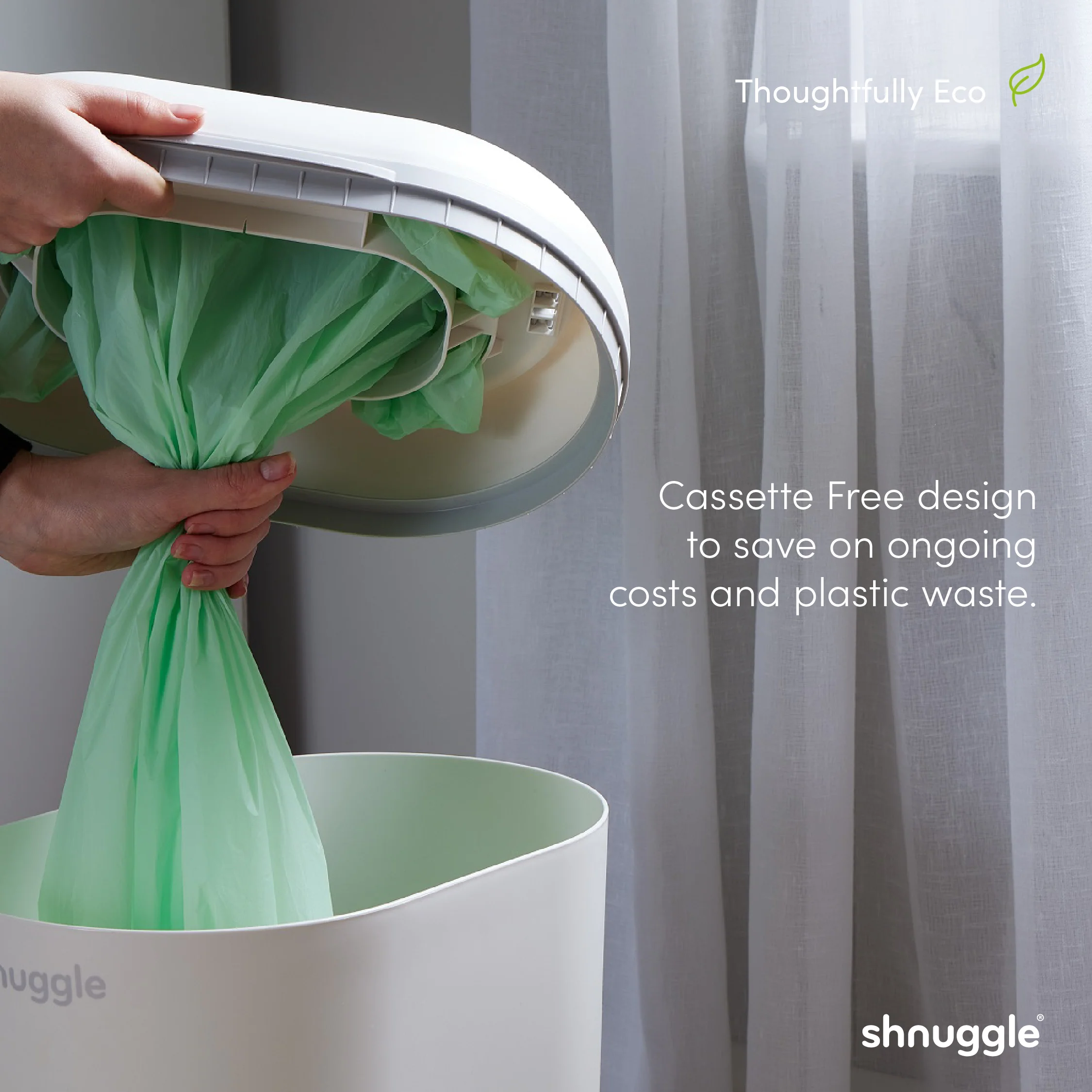 Shnuggle Eco-touch Nappy Bin | Odour-locking & Eco-friendly Shnuggle Eco-touch Nappy Bin | Odour-locking & Eco-friendly